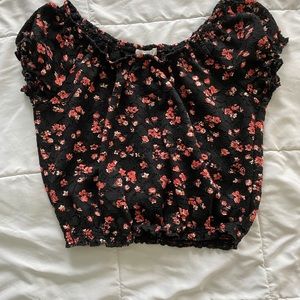 Aeropostale Flower Lace Crop Top